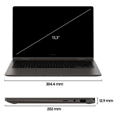 Samsung Galaxy Book3 360 13.3" Laptop i7 16GB 512GB Windows 11 Pro Graphite [NP734QFG-KA1IT]