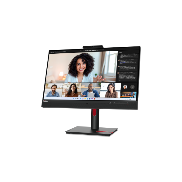 LENOVO MONITOR 23,8 LED IPS 16:9 FHD 6MS 250 CDM, PIVOT, USB-C, WEBCAM, DP/HDMI, MULTIMEDIALE, T24mv [63D7UAT3EU]
