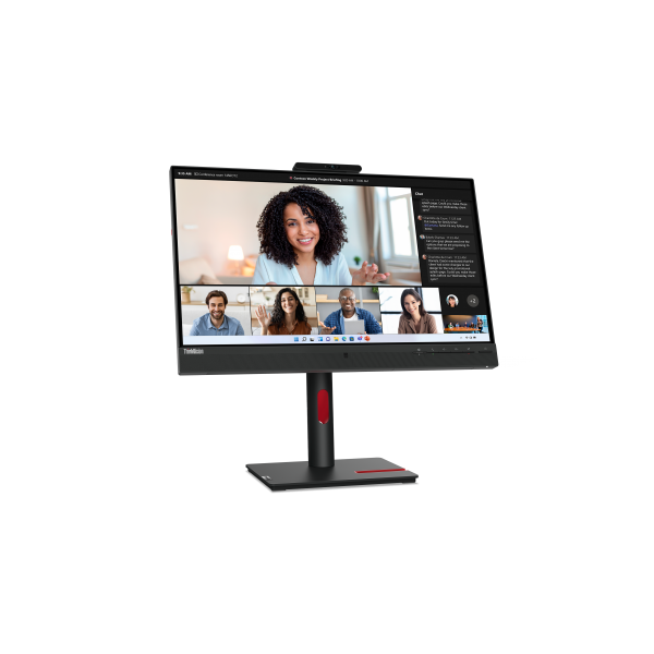 LENOVO MONITOR 23,8 LED IPS 16:9 FHD 6MS 250 CDM, PIVOT, USB-C, WEBCAM, DP/HDMI, MULTIMEDIALE, T24mv [63D7UAT3EU]