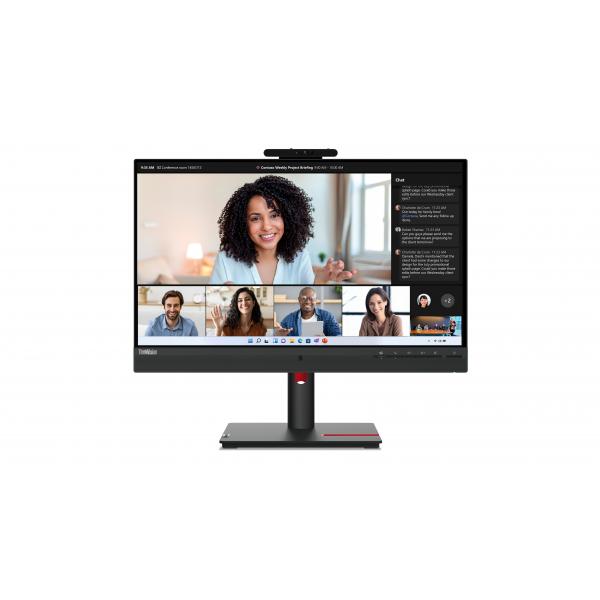 LENOVO MONITOR 23,8 LED IPS 16:9 FHD 6MS 250 CDM, PIVOT, USB-C, WEBCAM, DP/HDMI, MULTIMEDIALE, T24mv [63D7UAT3EU]