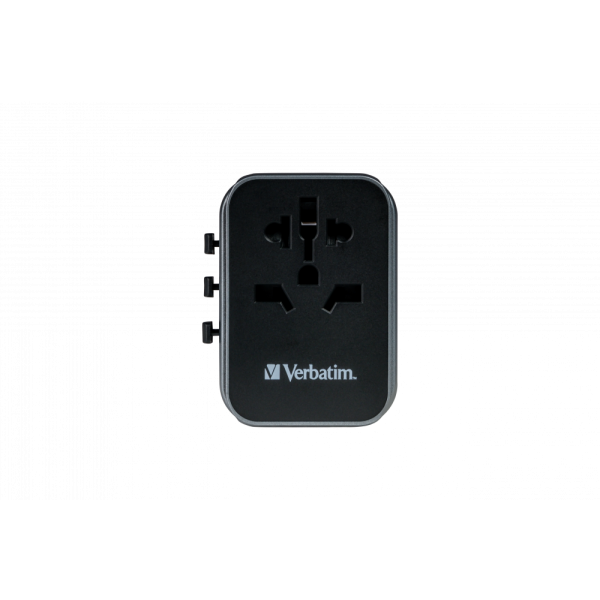 VERBATIM ADATTATORE UNIVERSALE DA VIAGGIO TRAVEL ADAPTER UTA-03 PD30W QC 2XUSB 2XTYPE-C [49545]