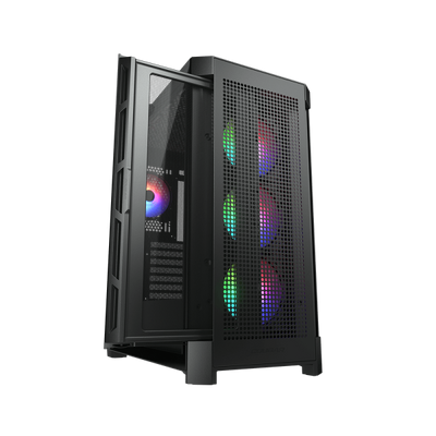 COUGAR CASE M.TOWER DUOFACE PRO CON 2 PANELLI FRONTALI 4X120mm ARGB PWM FAN [CGR-5AD1B-RGB]