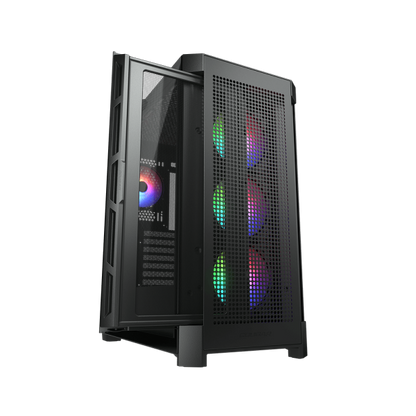 COUGAR CASE M.TOWER DUOFACE PRO CON 2 PANELLI FRONTALI 4X120mm ARGB PWM FAN [CGR-5AD1B-RGB]