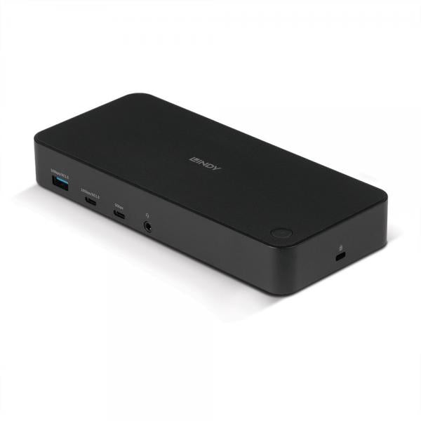 Lindy 43366 replicatore di porte e docking station per laptop USB 3.2 Gen 2 (3.1 Gen 2) Type-C Nero [LINDY43366]