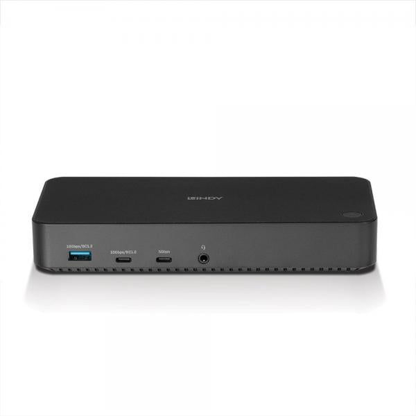 Lindy 43366 replicatore di porte e docking station per laptop USB 3.2 Gen 2 (3.1 Gen 2) Type-C Nero [LINDY43366]