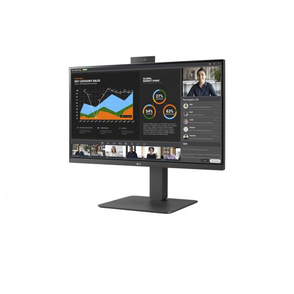 LG MONITOR 23,8 LED IPS 16:9 FHD 5MS 250 CDM, PIVOT, WEBCAM, USB-C DOCK, DP/HDMI, MULTIM [24BR750C]