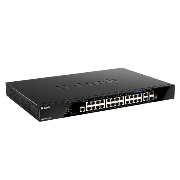 D-LINK SWITCH 28 PORTE DI CUI 20 PORTE GE POE + 4 PORTE 2.5 GE POE + 2 10GE PORTE + 2 SFP+, SMART MANAGED [DGS-1520-28MP]