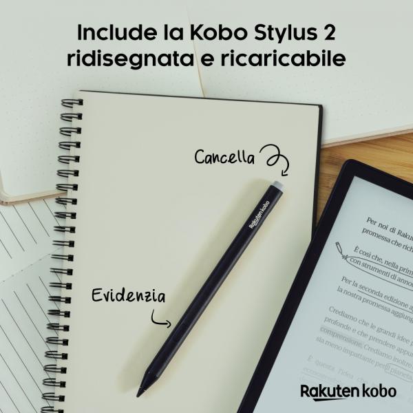 Rakuten Kobo Elipsa 2E lettore e-book Touch screen 32 GB Wi-Fi Nero [N605-KU-BK-K-BU]