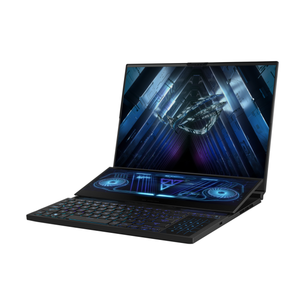 ASUS ROG Zephyrus Duo 16 GX650PY-NM062W AMD Ryzen 9 7945HX Computer portatile 40,6 cm (16") WQXGA 16 GB DDR5-SDRAM 2 TB SSD NVIDIA GeForce RTX 4090 Wi-Fi 6E (802.11ax) Windows 11 Home Nero [90NR0BI1-M003M0]