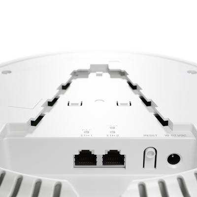 MikroTik, cAPax, AX1800, 2x2 Wifi6, Modern quad-core CPU, 1GB of RAM, 2x Gigabit Ethernet ports, PoE, Gen 6 802.11ax wireless, PSU  included [cAPGi-5HaxD2HaxD]