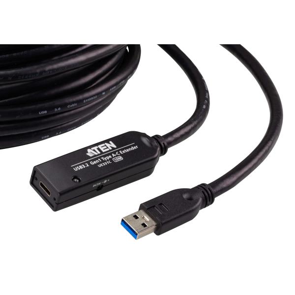 ATEN - USB-A 3.2 Gen1 (male) to USB-C (female) Extender Cable (up to 10m) - PROMO FINO AD ESAURIMENTO SCORTE [UE331C-AT-G]