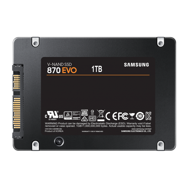 SAMSUNG SSD INTERNO 870 EVO 1TB 2,5 SATA 6GB/S R/W 560/530 MLC [MZ-77E1T0B/EU]