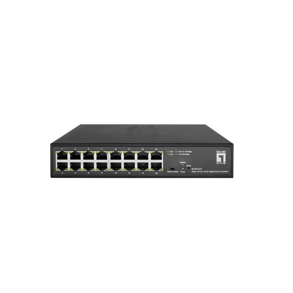 Level One Hilbert 16-Port 10-inch Gigabit Smart Lite Switch [GES-2216]