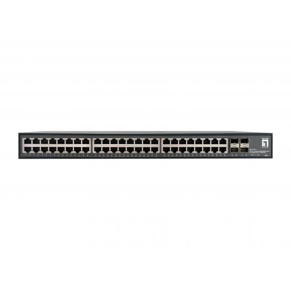 Level One 52-Port UnManaged Gigabit Ethernet Switch- 48 x Gigabit RJ45- 4 x 10GbE SFP+ [GTU-5211]