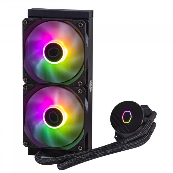 Cooler Master MasterLiquid 240L Core ARGB Processore Liquid cooling kit 12 cm Nero [MLW-D24M-A18PZ-R1]