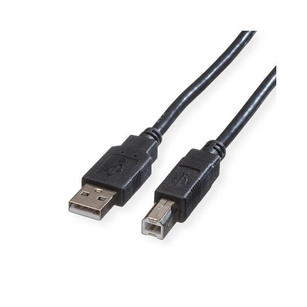 ROLINE GREEN CAVO USB2.0, A - B, M/M, BLACK, 1.8M [11.44.8818]