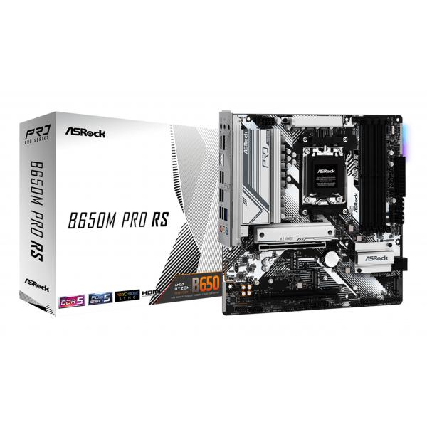 ASROCK MB AMD B650, B650M PRO RS, AM5, 4DDR5, 4SATA3, GLAN, MATX [B650M PRO RS]