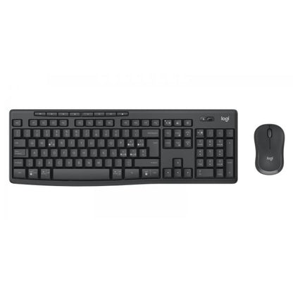 LOGITECH BUNDLE TASTIERA WIRELESS+MOUSE DESKTOP MK370 SILENT COMBO, USB, LAYOUT ITA, COLORE NERO [920-012069]