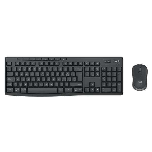 LOGITECH BUNDLE TASTIERA WIRELESS+MOUSE DESKTOP MK370 SILENT COMBO, USB, LAYOUT ITA, COLORE NERO [920-012069]
