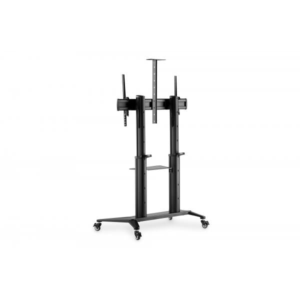 Digitus 70-120 inch Rolling Floor Stand - Weight capacity max 140kg - VESA 200 x 200 up to 1000 x 600 - Black [DA-90452]