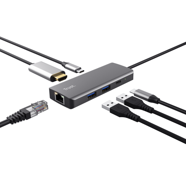 TRUST ADATTATORE DALYX 6-IN-1 MULTIPORTE [24968]