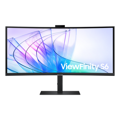 Samsung ViewFinity S6 - 34 inch Curved - UltraWide Quad HD VA LED Monitor - 3440x1440 - HAS / RJ45 / USB-C / Webcam [LS34C652VAUXEN]