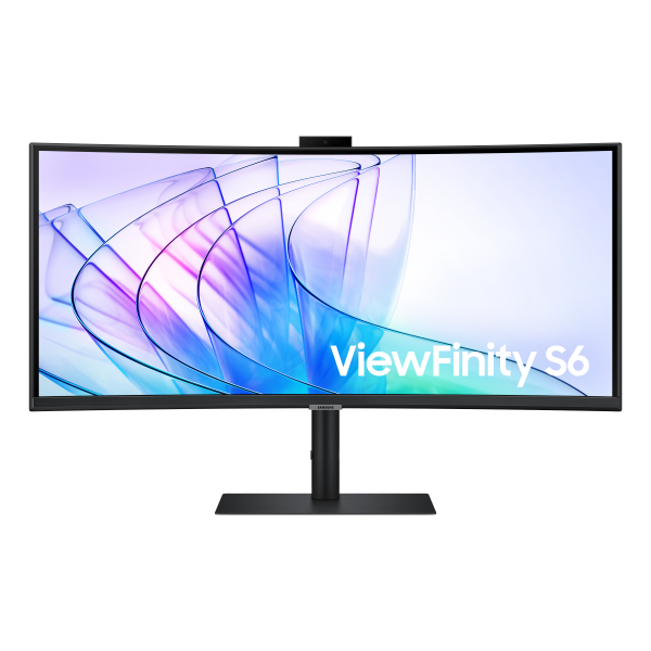 Samsung ViewFinity S6 - 34 inch Curved - UltraWide Quad HD VA LED Monitor - 3440x1440 - HAS / RJ45 / USB-C / Webcam [LS34C652VAUXEN]
