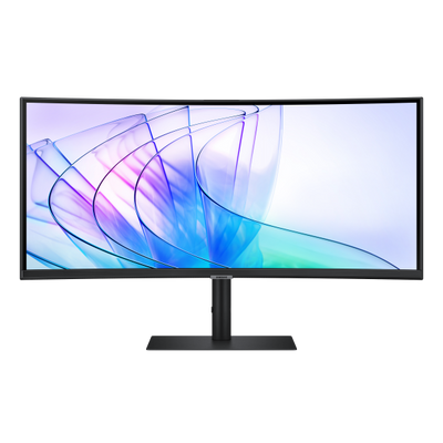 Samsung ViewFinity S6 - 34 inch Curved - UltraWide Quad HD VA LED Monitor - 3440x1440 - HAS / RJ45 / USB-C / Webcam [LS34C652VAUXEN]