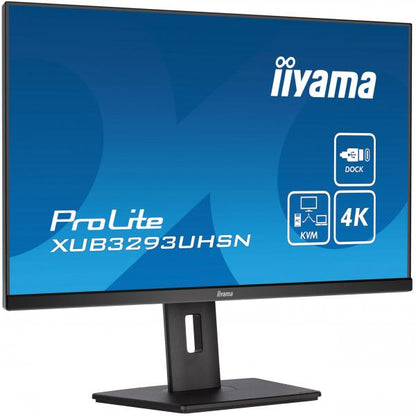 Iiyama ProLite 32 inch - 4K Ultra HD IPS LED Monitor - 3840x2160 - HAS / RJ45 / USB-C [XUB3293UHSN-B5]