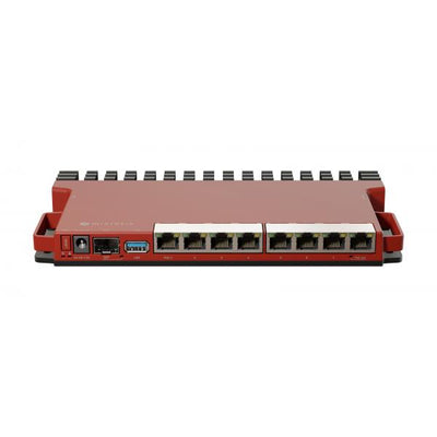 MikroTik, L009UiGS with dual core 800MHz CPU, 512MB RAM, 8 x Gbit LAN, 1 x 2.5 Gbit SFP port, USB, desktop/1U rackmount case, PSU, K-79 rackmount kit, RouterOS L5 [L009UiGS-RM]