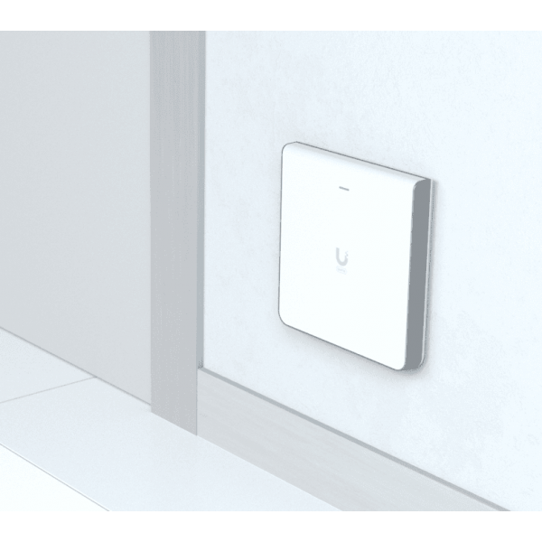 Ubiquiti - U6-Enterprise-IW - Wall-Plate Tri-Band Wi-Fi 6E Access Point, 1x Data-in: GbE RJ45 port, 4x Data-out: GbE RJ45 ports, 573.5 Mbps at 2.4GHz (2x2) + 4800 Mbps at 5GHz (4x4) + 4800 Mbps at 6GH [U6-Enterprise-IW]