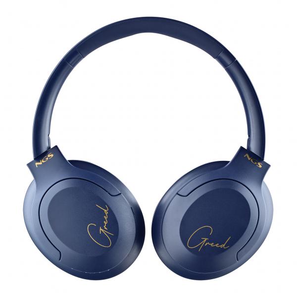 NGS CUFFIE BLUETOOTH 5.1 ARTICA GREED col.BLUE con RICARICA USB/USB-C+ Jack 3,5 [ARTICAGREEDBLUE]