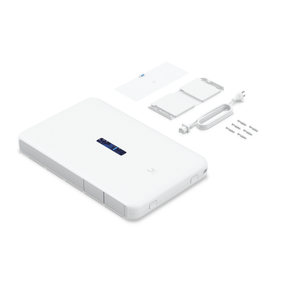 Ubiquiti - UDW - UniFi Dream Wall with Quad-core ARM Cortex-A57 at 1.7 GHz, 4 GB DDR4 RAM, LAN x17 GbE RJ45 ports, WAN x1 GbE RJ45 port and x1 10G SFP+ port, x2 hot-swappable AC/DC 550W PSU*, max. p [UDW-EU]