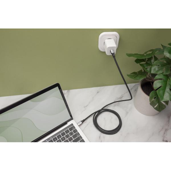Digitus USB 4 Connection Cable - Type-C to Type-C - Al -Housing PP Braid - 8K@30Hz - PD 3.0 - 20Gbits/s - 3m - 100W - Black [DB-300443-030-S]