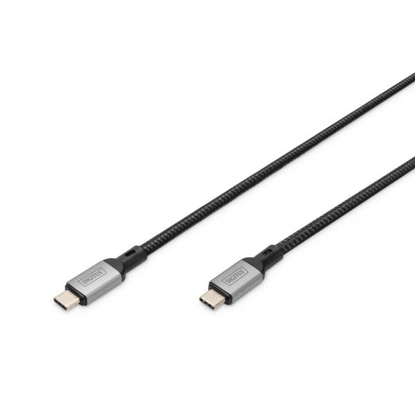 Digitus USB 4 Connection Cable - Type-C to Type-C - Al -Housing PP Braid - 8K@30Hz - PD 3.0 - 20Gbits/s - 3m - 100W - Black [DB-300443-030-S]