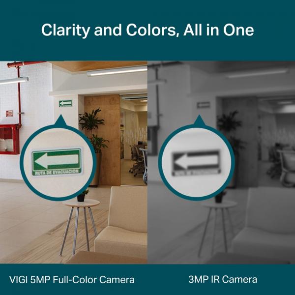 TP-Link - VIGI C450 (4mm) - 5MP Full-Color Turret Network Camera [VIGIC450(4mm)]