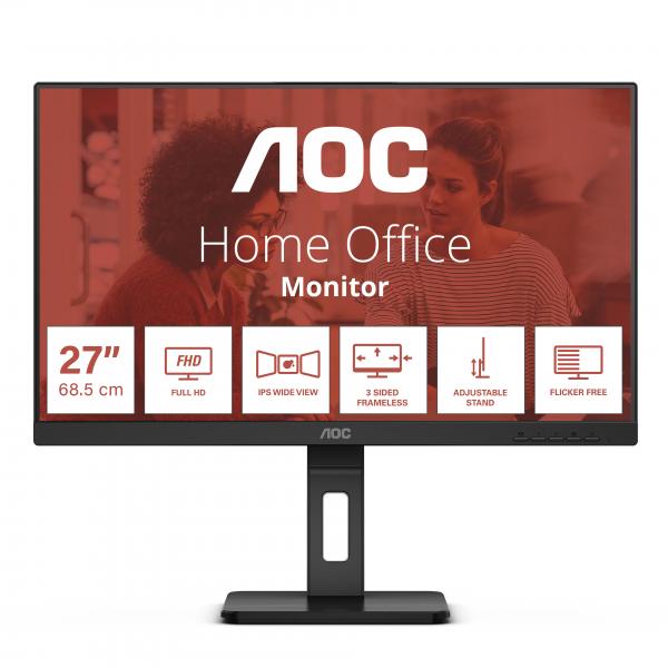 AOC MONITOR 27 LED IPS FHD 16:9 4MS 300 CDM, PIVOT, DP/HDMI, MULTIMEDIALE [27E3QAF]
