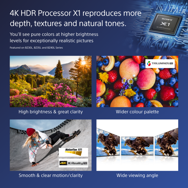 Sony BZ40L-Series - 85 inch Digital Signage - 4K UHD 3840x2160 - Android 24/7 [FW-85BZ40L]