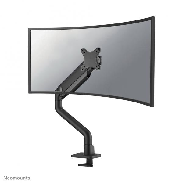 Neomounts NEXT One Single Monitor Arm - 17-49inch - 1-18 kg (curved 15 kg) - Gas Spring - 180 Degrees - Stop Mechanism - Topfix - Black [DS70S-950BL1]