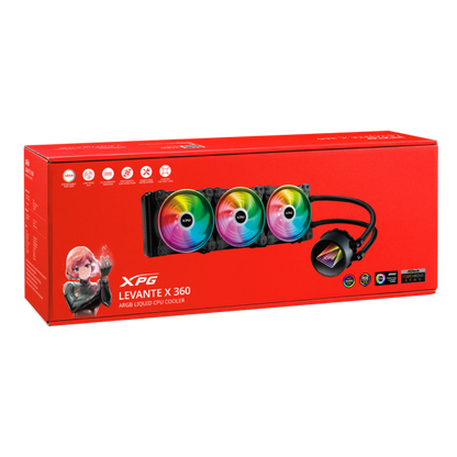 ADATA XPG DISSIPATORE CPU ACQUA LEVANTE X 360 ARGB BLACK RGB MIRROR PUMP HEAD [ADLEVANTEX360BKCWW]
