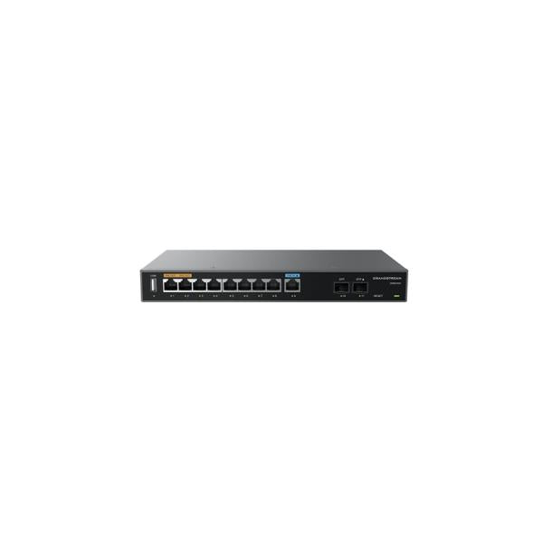 Grandstream GWN7003 - Wired Router, 2x SFP, 9x GbE WAN/LAN, 1x PoE-In, 2x PoE-Out, 2.2Gbps NAT routing, 60K NAT sessions, VPN (530Mbps), DPI, SDN, cloud provisioning, integrated GWN local master, USB [GWN7003]