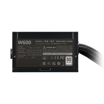 COOLER MASTER ALIMENTATORE EITE NEX W600 CABLEMESH 600W 80+NON MODULARE NERO [MPW-6001-ACBW-BE1]