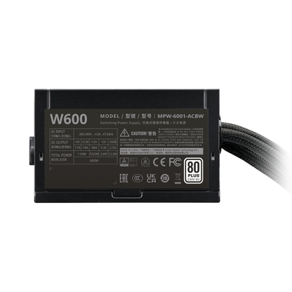 COOLER MASTER ALIMENTATORE EITE NEX W600 CABLEMESH 600W 80+NON MODULARE NERO [MPW-6001-ACBW-BE1]