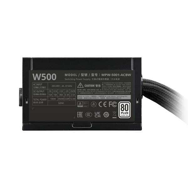 COOLER MASTER ALIMENTATORE ELITE NEX W500 230V A/EU CABLEMESH [MPW-5001-ACBW-BE1]