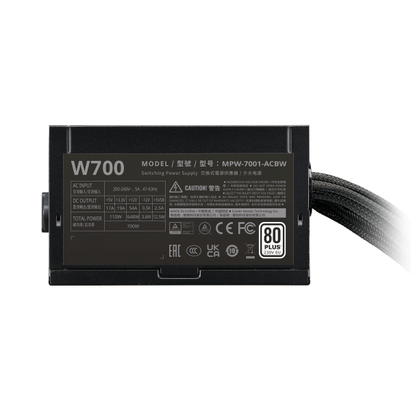 COOLER MASTER ALIMENTATORE EITE NEX W700 CABLEMESH 700W 80+NON MODULARE NERO [MPW-7001-ACBW-BE1]