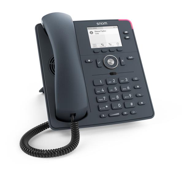 Snom D140 IP Desk Phone Grey (Grigio): 2 SIP identities, low power consumption (PoE), grey scale graphical display 2,8, 4 context sensitive function keys + 2 function keys (PSU not included) [00004651]