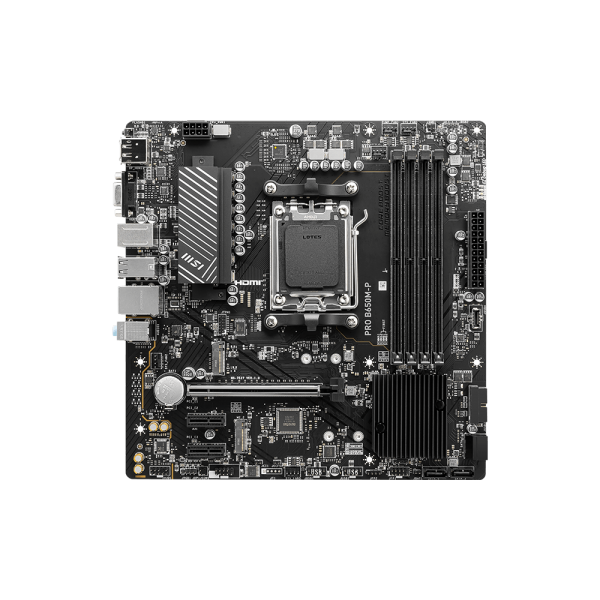 MSI MB AMD B650, B650M-P, AM5, 4DDR5, 1PCI-Ex16,2PCI-Ex1,2M.2,4SATA3,3USB3.2 Gen2(2A+1C),4USB3.2 Gen [PRO B650M-P]