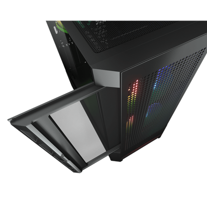 COUGAR CASE MID TOWER AIRFACE RGB BLK 2*140+120mm FAN + CTRL [CGR-5ZD1B-AIR-RGB]