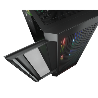 COUGAR CASE MID TOWER AIRFACE RGB BLK 2*140+120mm FAN + CTRL [CGR-5ZD1B-AIR-RGB]