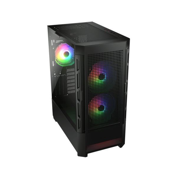 COUGAR CASE MID TOWER AIRFACE RGB BLK 2*140+120mm FAN + CTRL [CGR-5ZD1B-AIR-RGB]